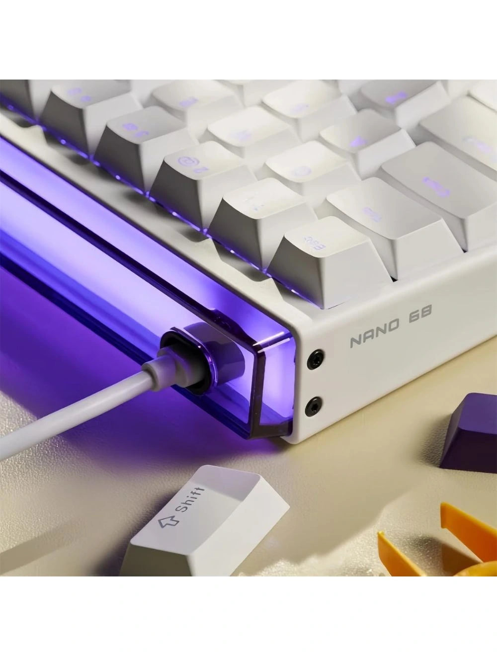 MADLIONS NANO68 HE MAGNÉTICO (WHITEPURPLE SIDE PRINT)